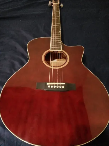 Kit Violão Eletroacústico Giannini GSF-3 CEQ + Capa + Capotraste + Palhetas