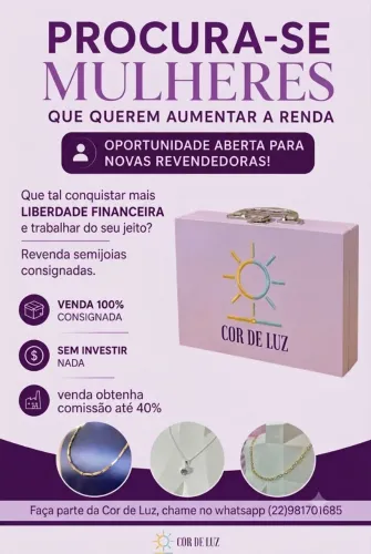 Seja uma Revendedora Cor de Luz