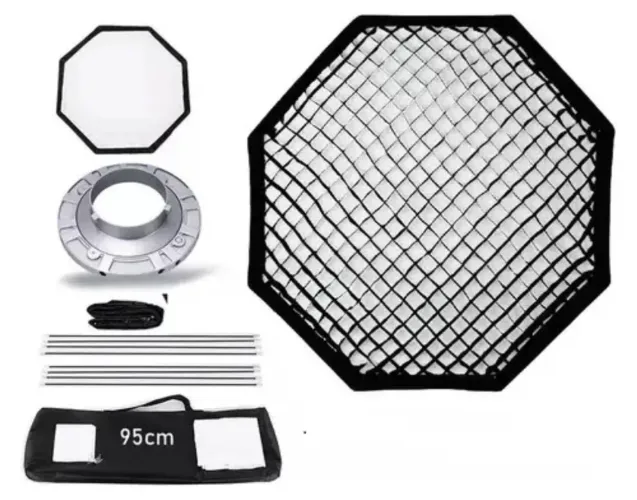 Softbox 95cm Octagonal De Estúdio Bowens Com Grid