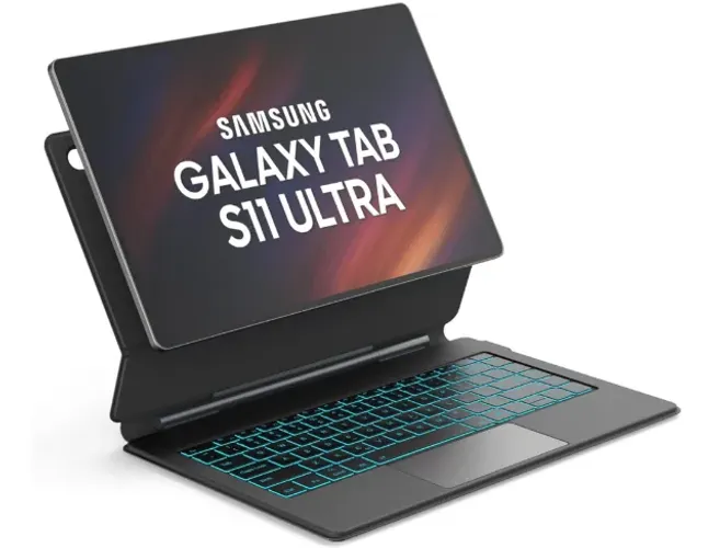 Keyboard Case for Samsung Galaxy Tab S11 Ultra 14.6'' with 7 Colors Backlit, Magic-Style C