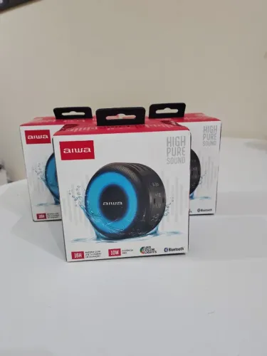 Caixa de Som Speaker AIWA SP-02 10W BT 16H IP65 RGB USB TWS