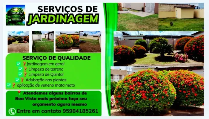 Serviço com roçadeira
