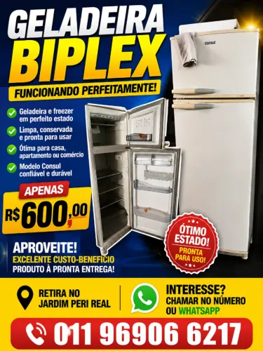 Geladeira biplex funcionando perfeitamente