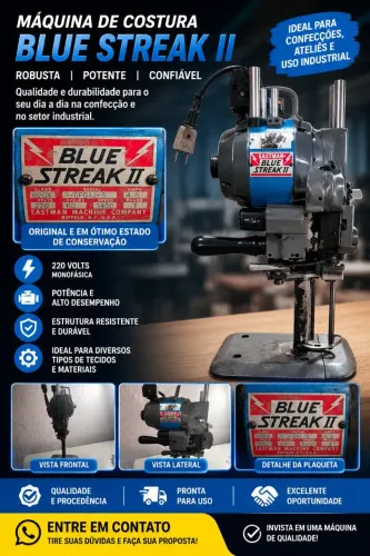 ?  Vendo Máquina de Corte de Tecidos Industrial Eastman Blue Streak II 