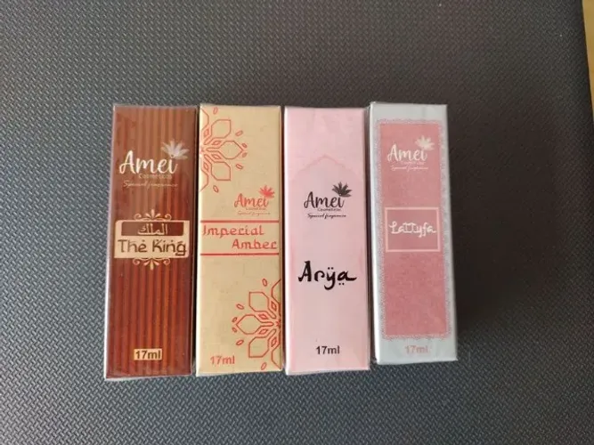 Perfumes femininos 17 ml AMEI Cosméticos linha árabe KIT COM 04 PERFUMES