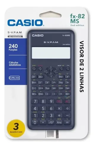 Calculadora Científica Casio Fx-82ms 2nd Edition Com 240 Funções Segunda Edição S-V.P.A.M.