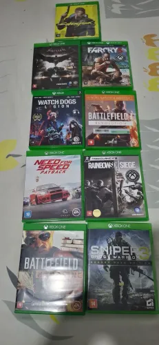 9 jogos mídia física, Xbox one.