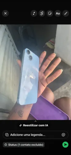 Celular iPhone 14 Plus simi novo todo original