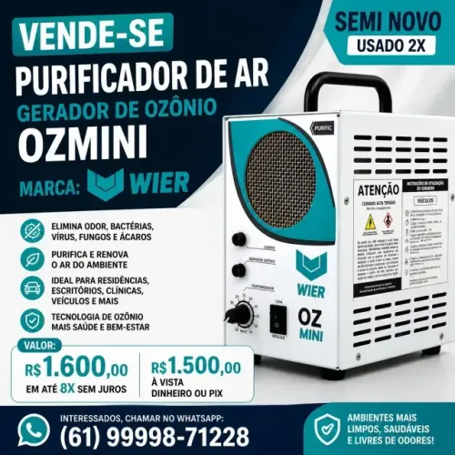 Ox sanitizadora Purificador de Ar WIER OZ MINI Gerador de Ozônio Bivolt Semi Nov