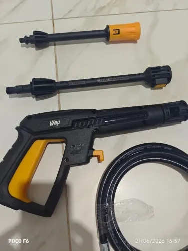 Kit acessórios lavadora de alta pressão wap - pistola+2 lanças+ mangueira