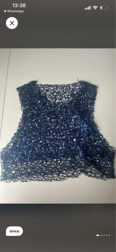 Blusa azul Brasil paetê unissex