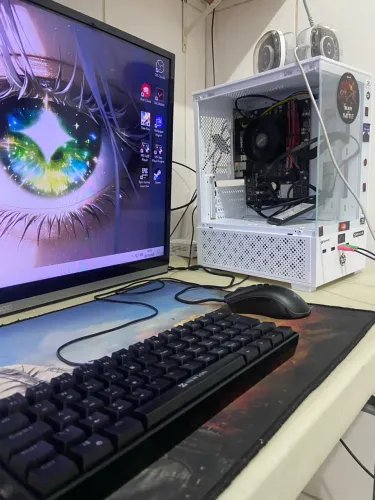 Pc gamer Branco Ryzen 5 4600g ótimo custo benefício