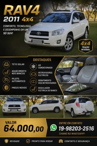 Toyota RAV4 2.4 4X4 16V 170cv Aut. 2011