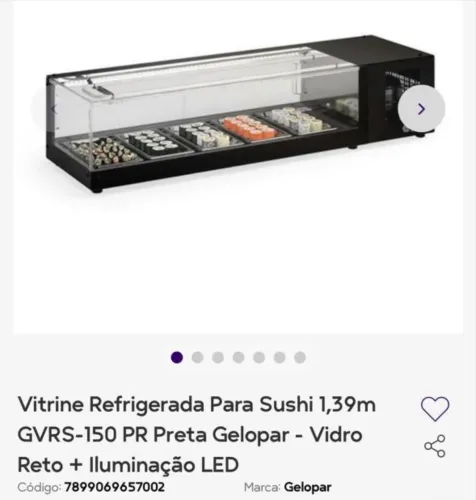 VITRINE REFRIGERADA PARA SUSHI
