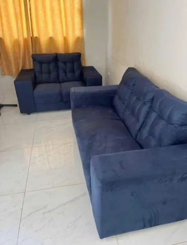 Sofá Novo 2 e 3 Lugares Encosto Almofadado
