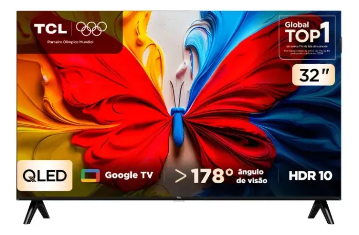 Smart TV TCL 32" QLED Google TV - Semi Nova