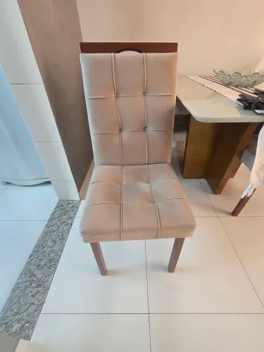 Kit de 4 cadeiras estofadas 