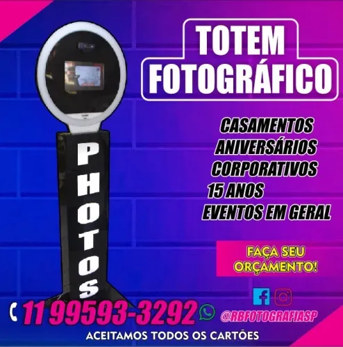 TOTEM DE FOTOS PARA FESTAS DE CASAMENTO