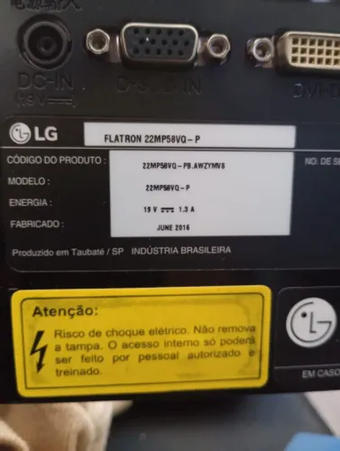 Monitor LG 21,5 Full HD IPS 22MP58VQ-P + CABO HDMI.