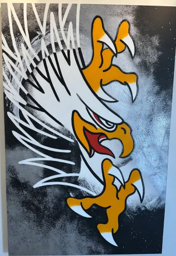 Quadro Águia - acrílico em canvas