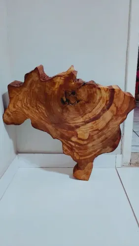 Mapa do Brasil em Estrutura de Madeira