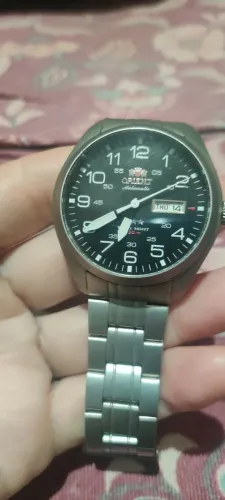 Orient automático funcionando perfeitamente todo em aço inox escovado 