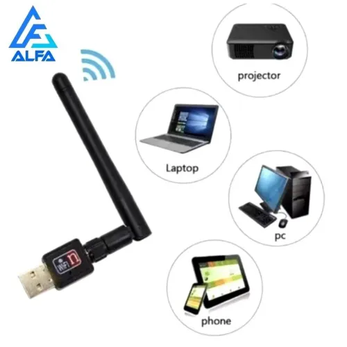 Adaptador Wireless Wi-Fi com antena