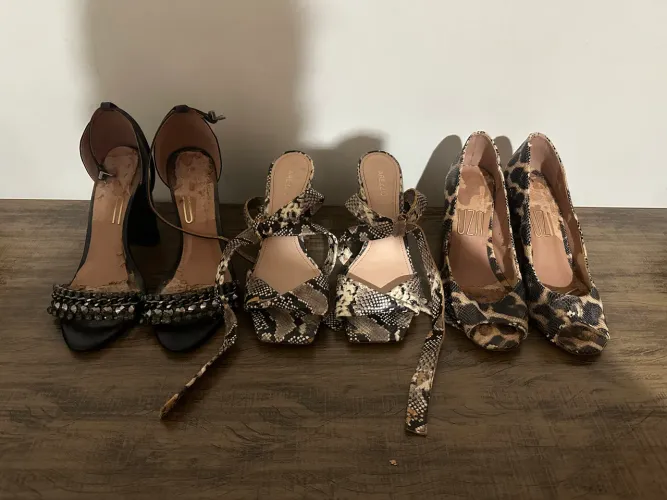 Lote 6 sapatos usados numeração 37