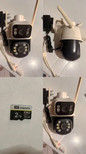 Câmera De Segurança a Prova de água Lente Dupla IP66 Camera IP WiFi 360