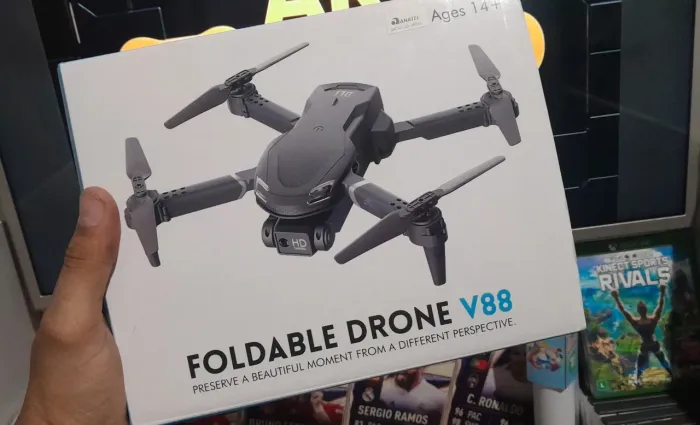 Drone V88 8k câmera dupla para evitar obstáculos 