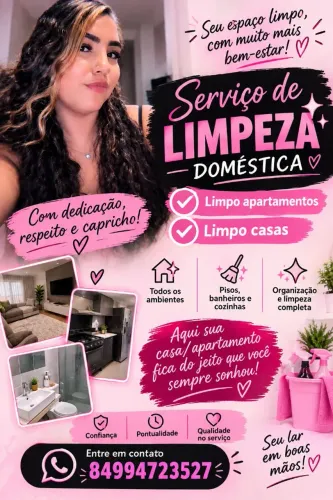 Serviço de Limpeza Doméstica - Casas e Apartamentos