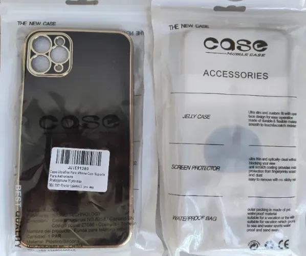 Lote 018 Capa Ultrafina para Iphone com Suporte para Astronauta Preto Iphone Pro Case