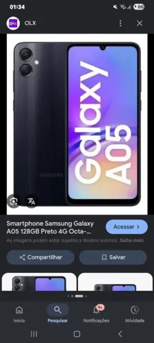 Celular A05 usado. Chama *