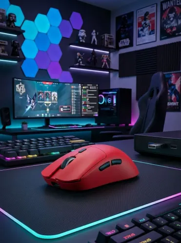 Mouse gamer attack shark 18000 de DPI. Novo