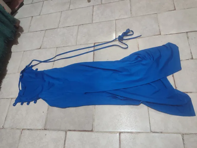 Vestido Longo Azul Royal - Tecido Suplex