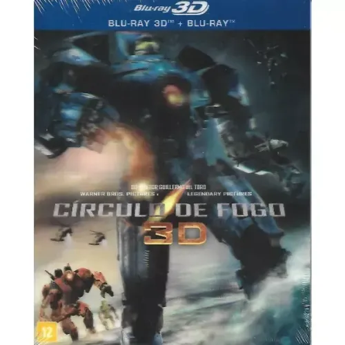 Blu-Ray Círculo de Fogo - 3D- Duplo- Guilhermo Del Toro