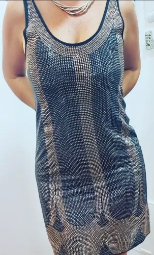 Vestido todo com brilhos Tam.40-42