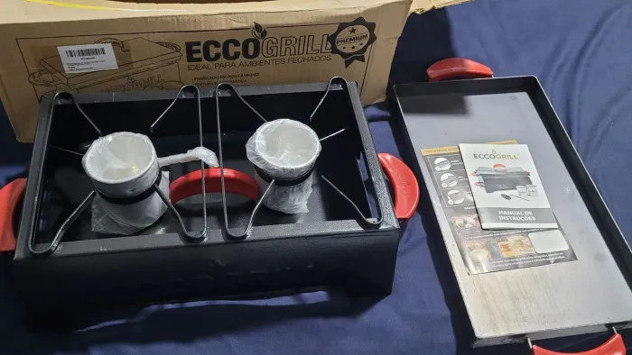 Ecco Grill 3 em 1 (Nova) - Churrasqueira, Forno e Fogão + 3,2L Álcool Gel