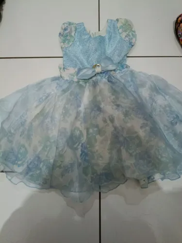Vestido infantil azul