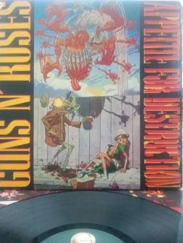 DISCO DE VINIL, GUNS N ROSES APETITE FOR DESTRUCTION 1988(CAPA RARA CENSURADA NA ÉPOCA)