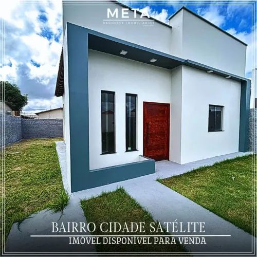 VENDE-SE EXCELENTE CASA NO BAIRRO CIDADE SATÉLITE | NOVA, MODERNA E PRONTA PARA MORAR