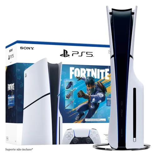 PlayStation 5 Mídia Física 4K SSD Ultra Rápido - Completo com Acessórios + Fortnite