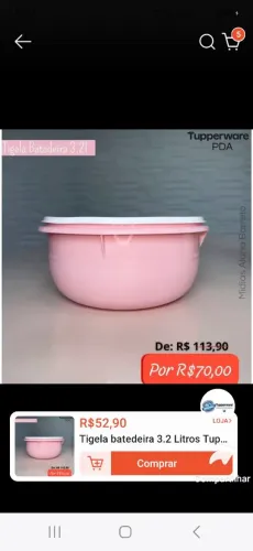 Tigela 3l tupperware