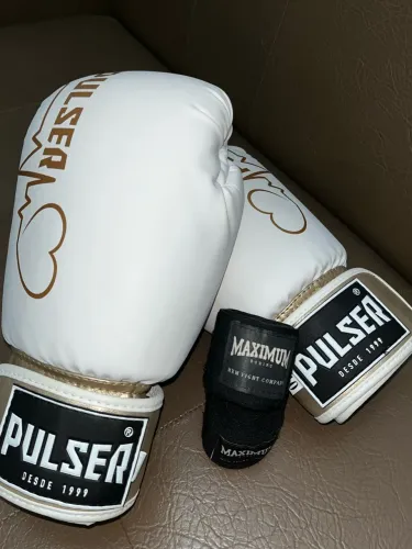Luva luta boxe/muay thay Pulser original + bandagem Maximum