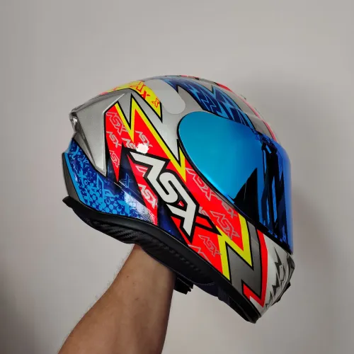 Capacete ASX draken thunder prata 