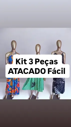 Vestido feminino viscolinho Kit atacado preço Bom direto Brás