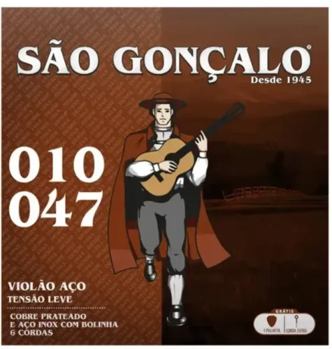 Encordoamento Cordas Violão Aço Bolinha 010 047 São Gonçalo