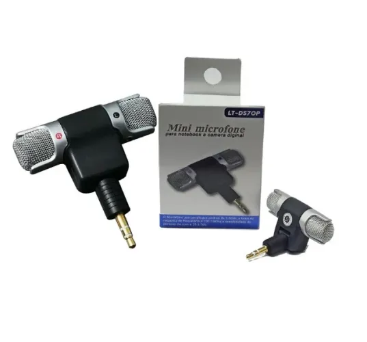 Mini Microfone Estéreo Duplo 