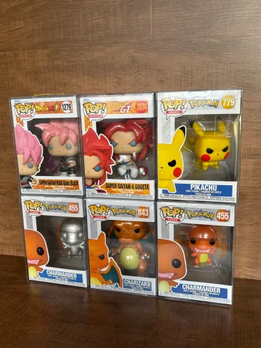 Combo Funko Pop Pokémon e Dragon Ball