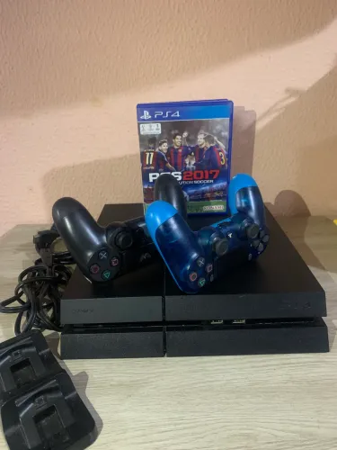 Ps4 Preto Fosco 500 Gb 2 Controles 1 Jogo